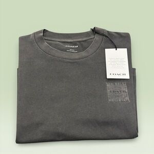 Coach Cropped Grey Smoke Shirt